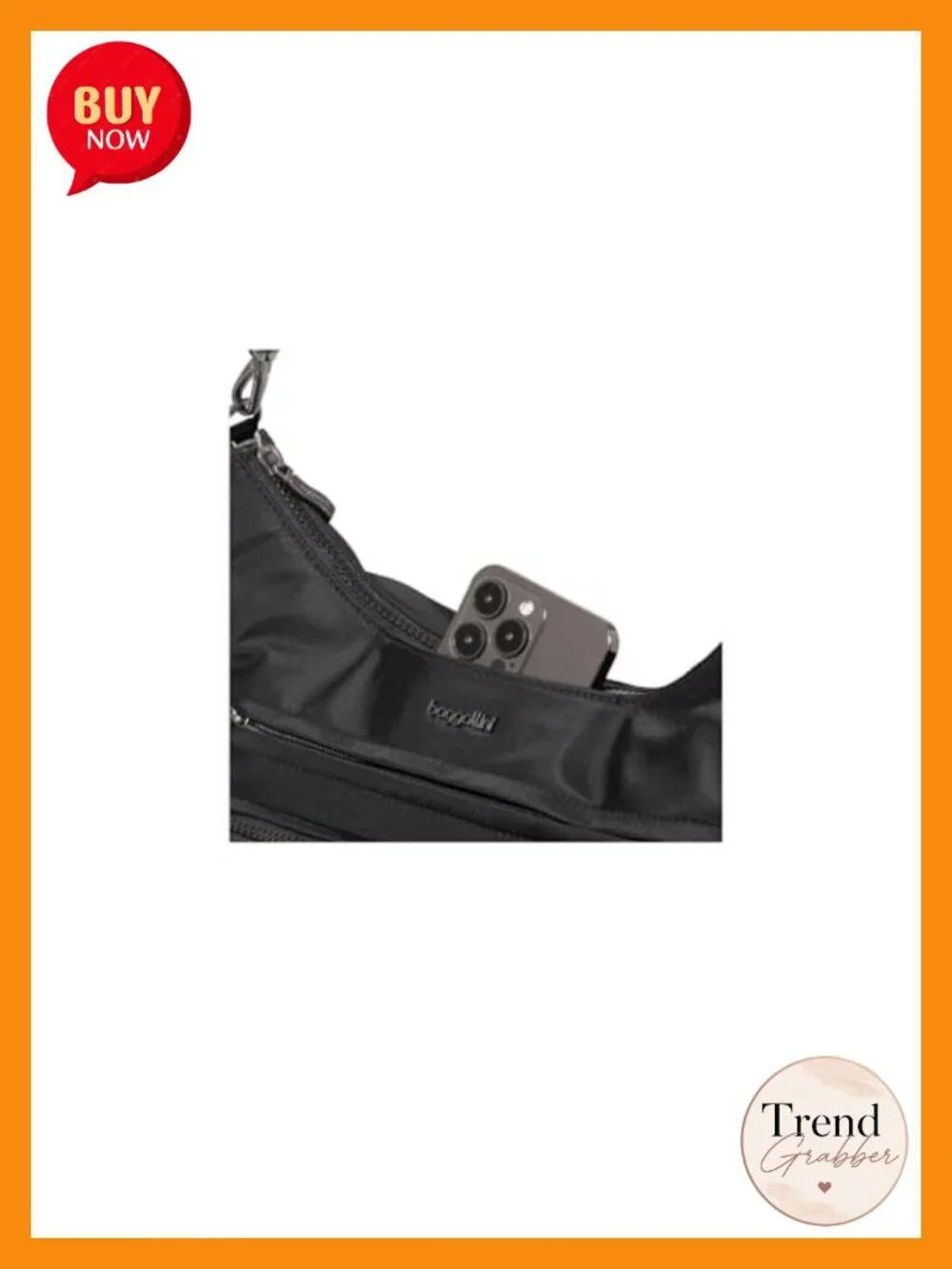 Convertible Hobo Crossbody Bag Nylon Travel Work